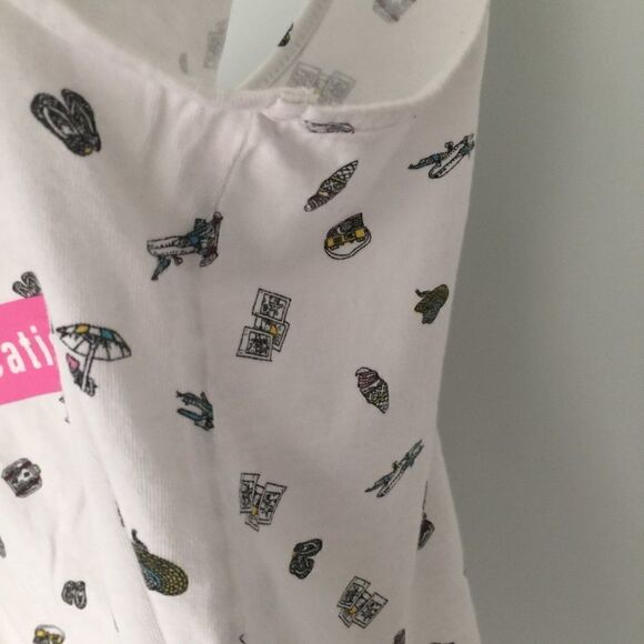 Primark Cotton Vest Vacation Mode On Crop Top in Size Small 6/8 - Picture 6 of 7